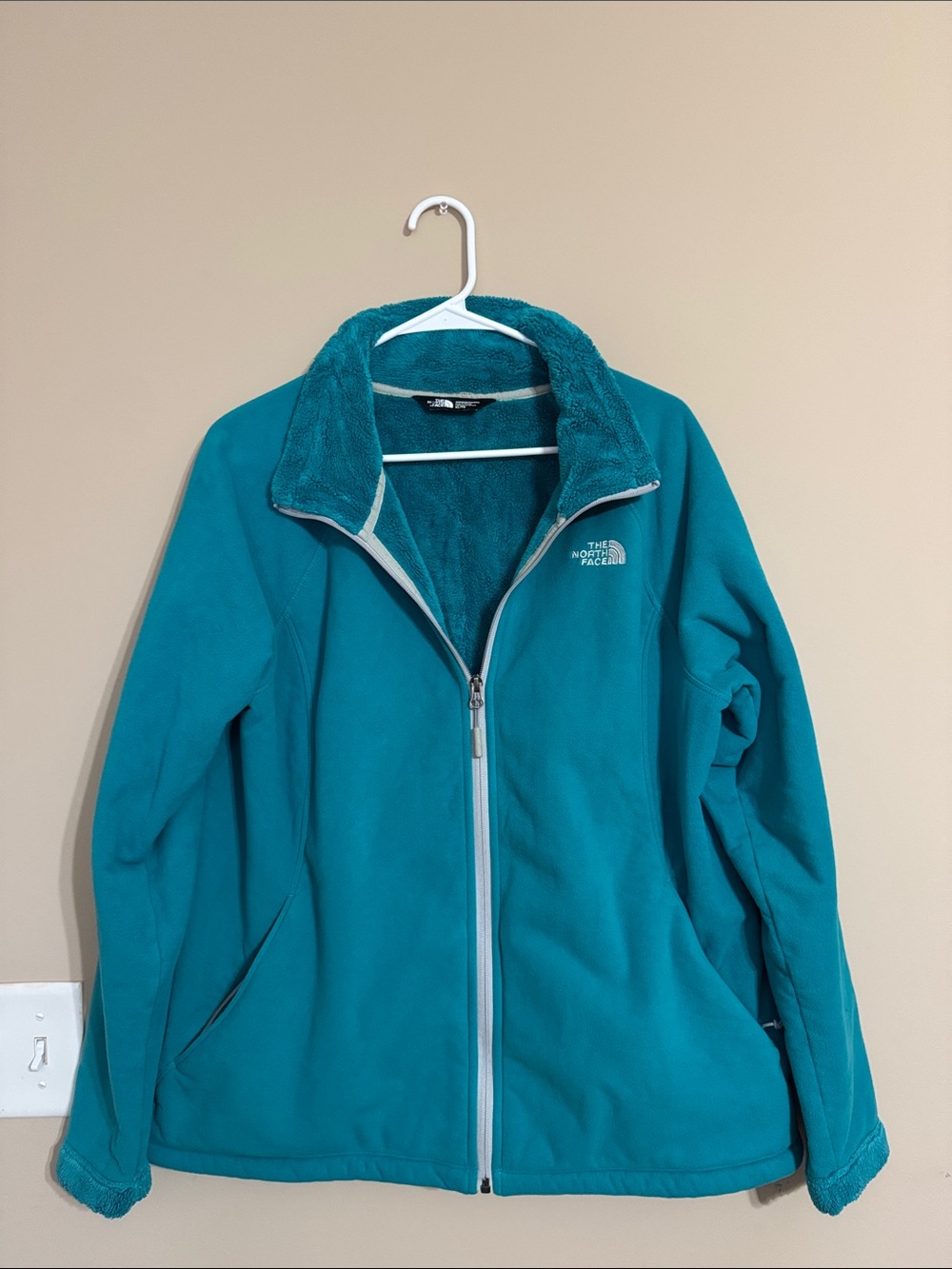 The North Face Teal Teddy Fleece Jacket - Women's Zip Front